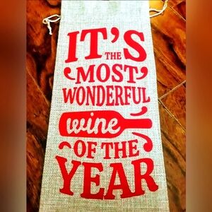 Burlap Jute Custom Wine Bag